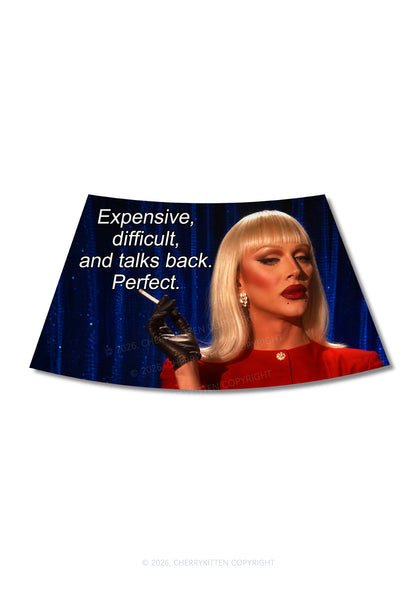 Expensive Difficult And Talks Back Y2K Print Mini Skirt Cherrykitten