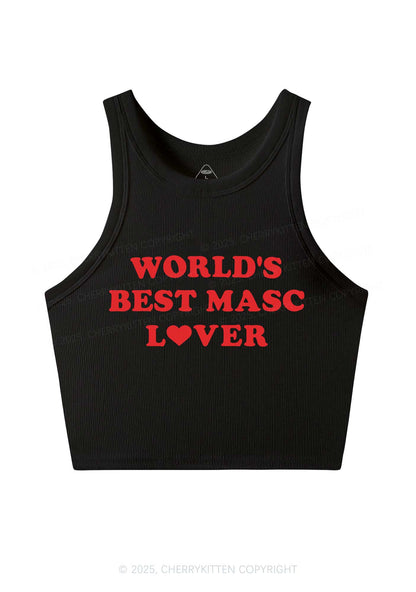 Worlds Best Masc Lover Pride Y2K Crop Tank Top Cherrykitten
