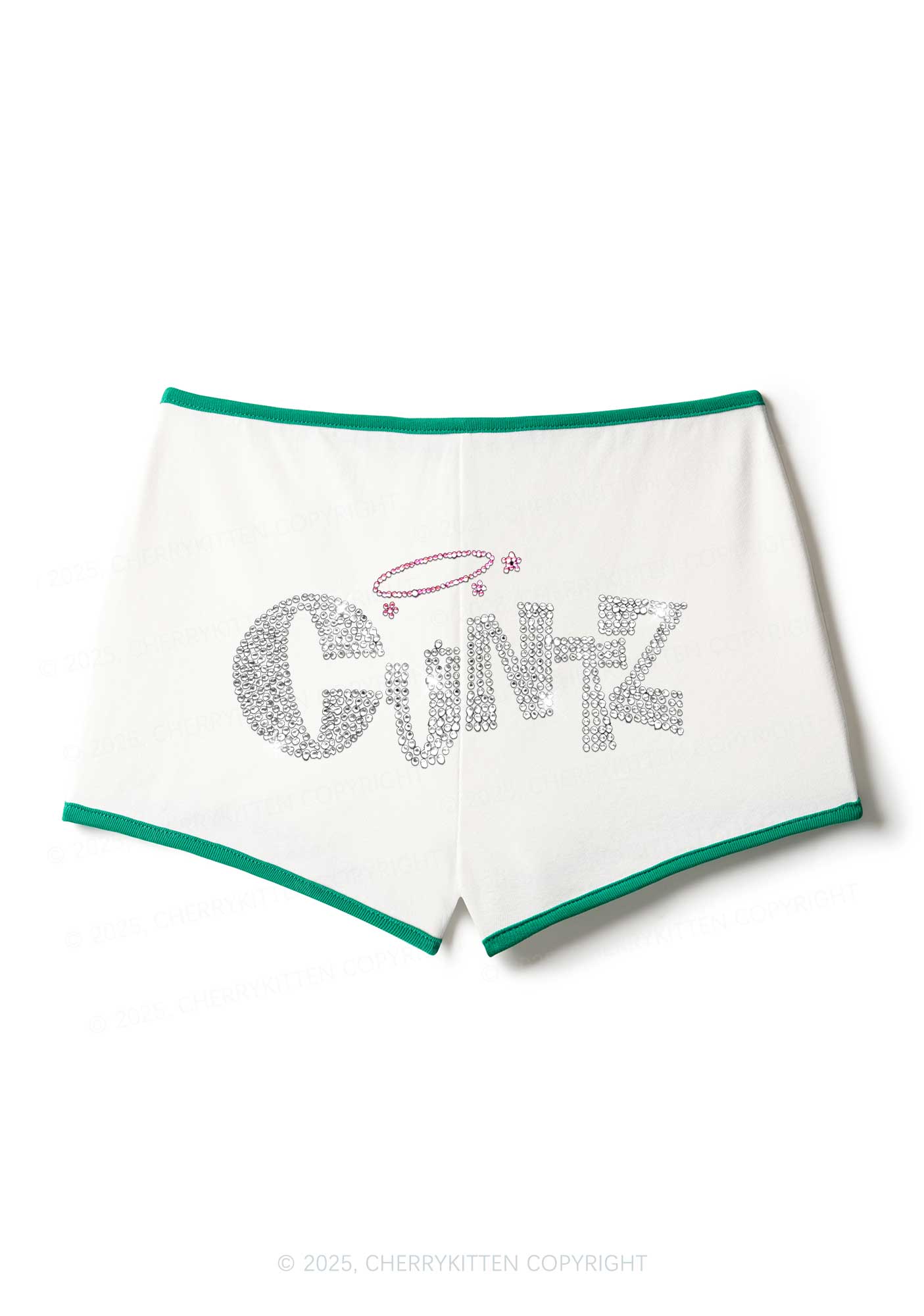 Rhinestone Cxntz Y2K Booty Shorts Cherrykitten