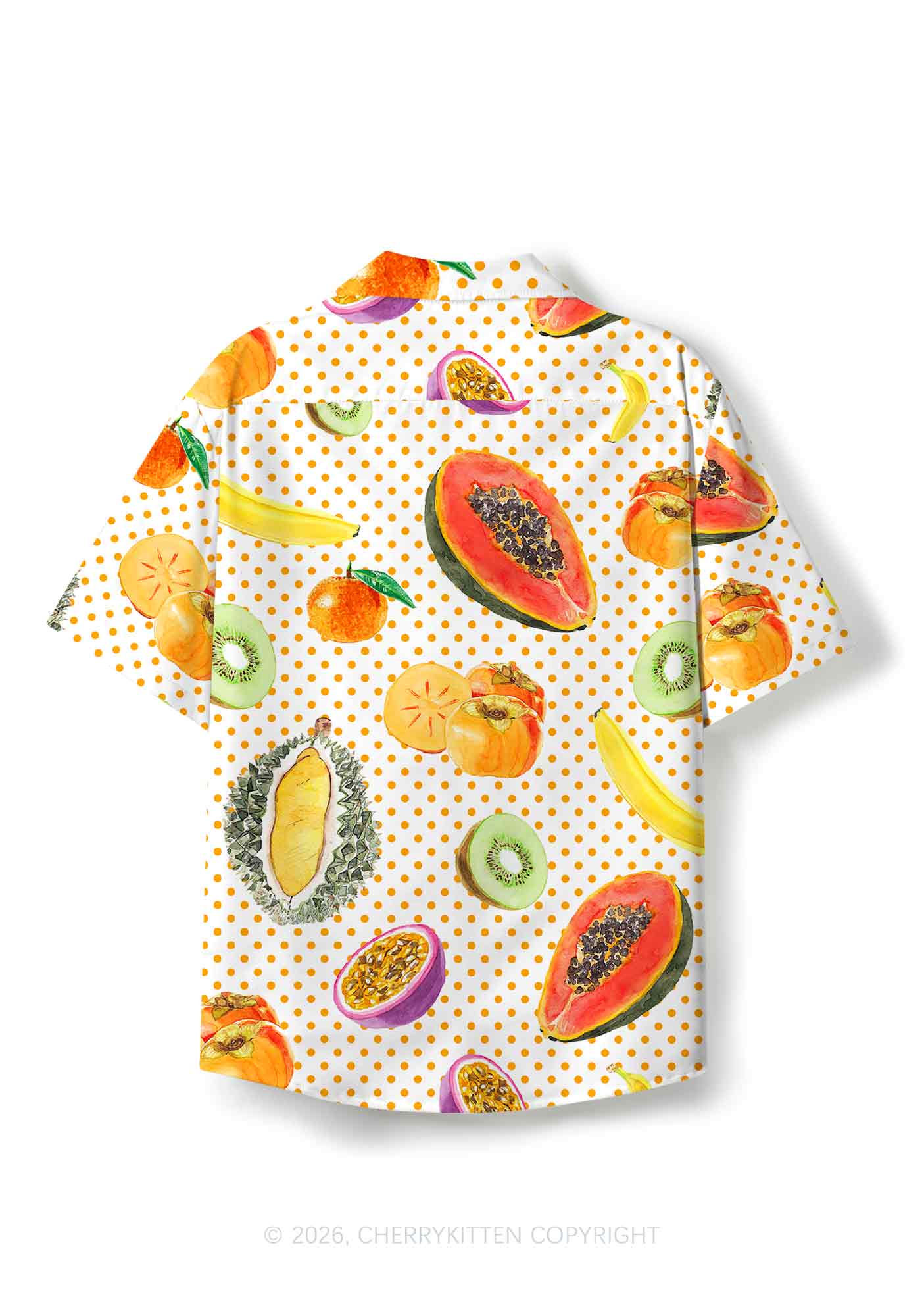 Fruity Dots Pride Y2K Print Hawaiian Shirt Cherrykitten
