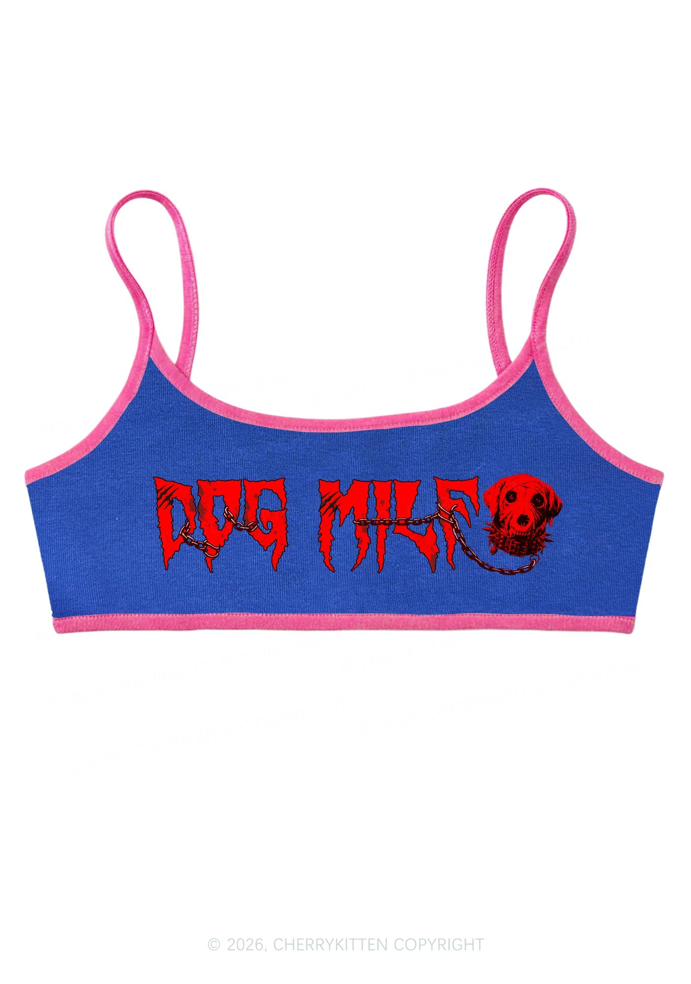 Halloween Bloody Chain Dog Mxxf Y2K Super Crop Cami Cherrykitten