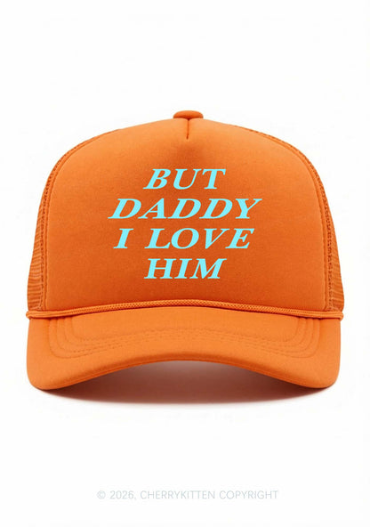 But Daddy I Love Him Pride Y2K Trucker Hat Cherrykitten
