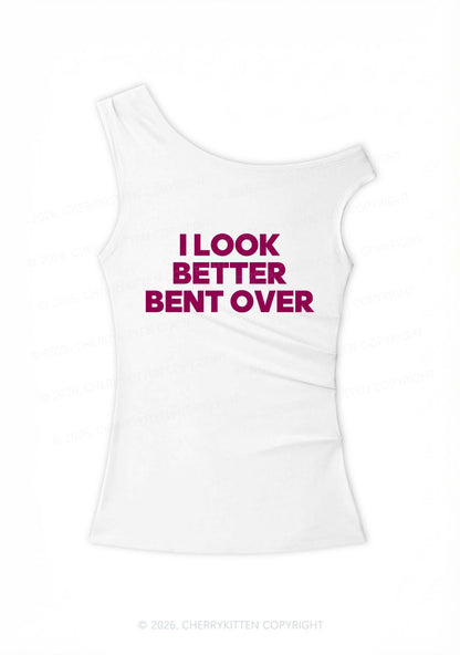 Look Better Bent Over Y2K Off Shoulder Tank Top Cherrykitten