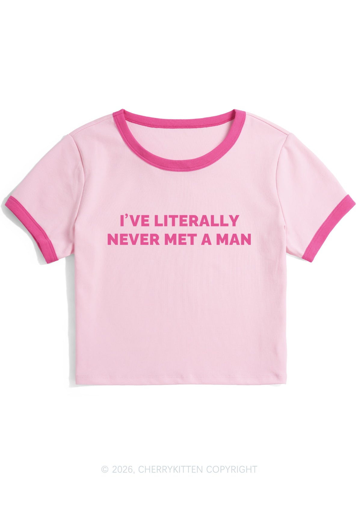 Never Met A Man Y2K Ringer Tee Cherrykitten