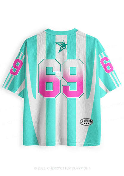 Mint Green Lesbian Princess Pride Y2K Sport Jersey Shirts Cherrykitten