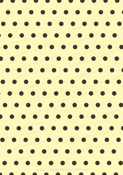 Yellow And Black Dots Y2K Print Bikini Set Cherrykitten