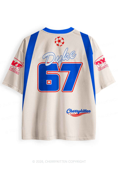 Blue Dyke Pride Y2K Sport Jersey Shirts Cherrykitten