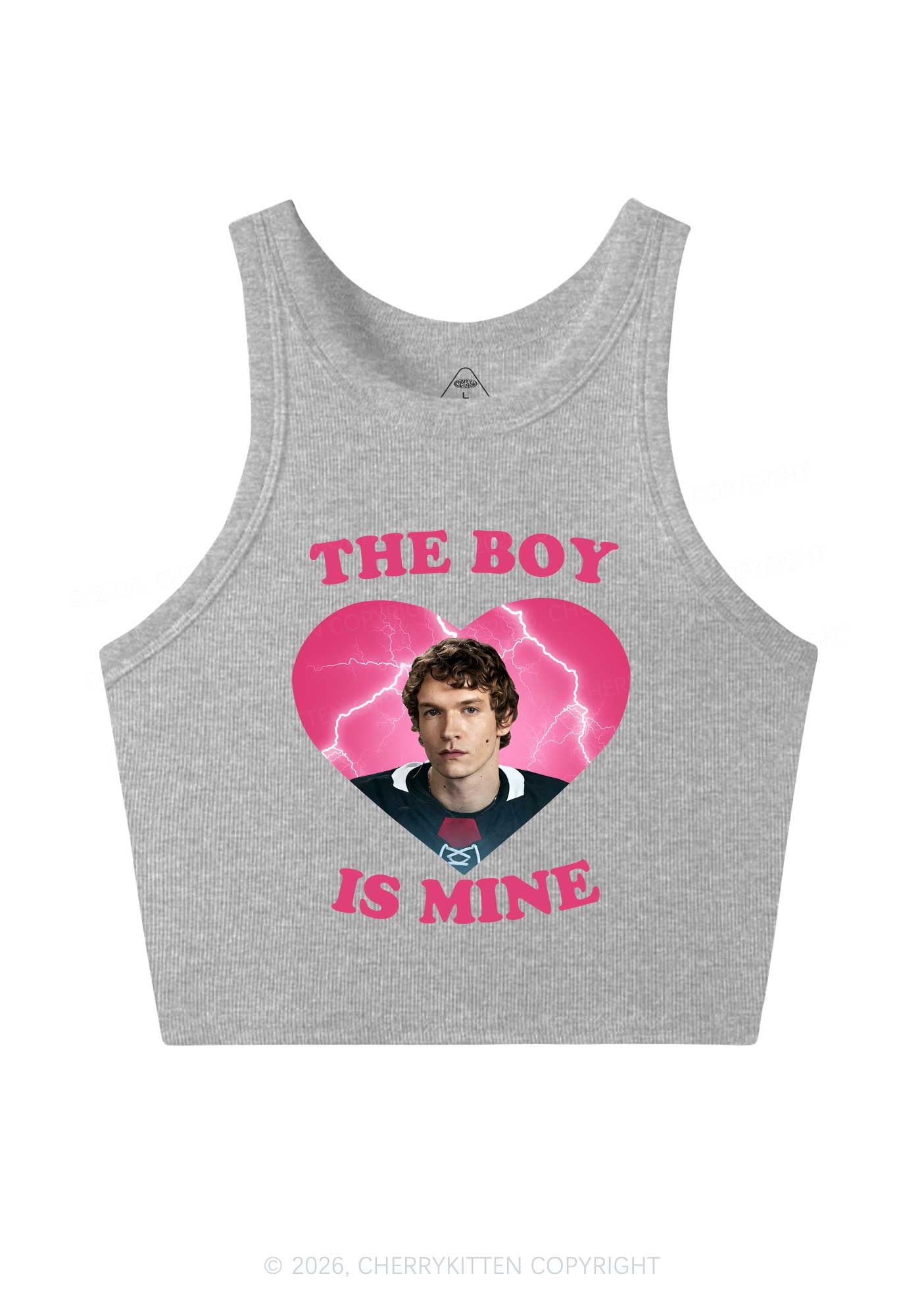 The Boy Is Mine CS Y2K Crop Tank Top Cherrykitten