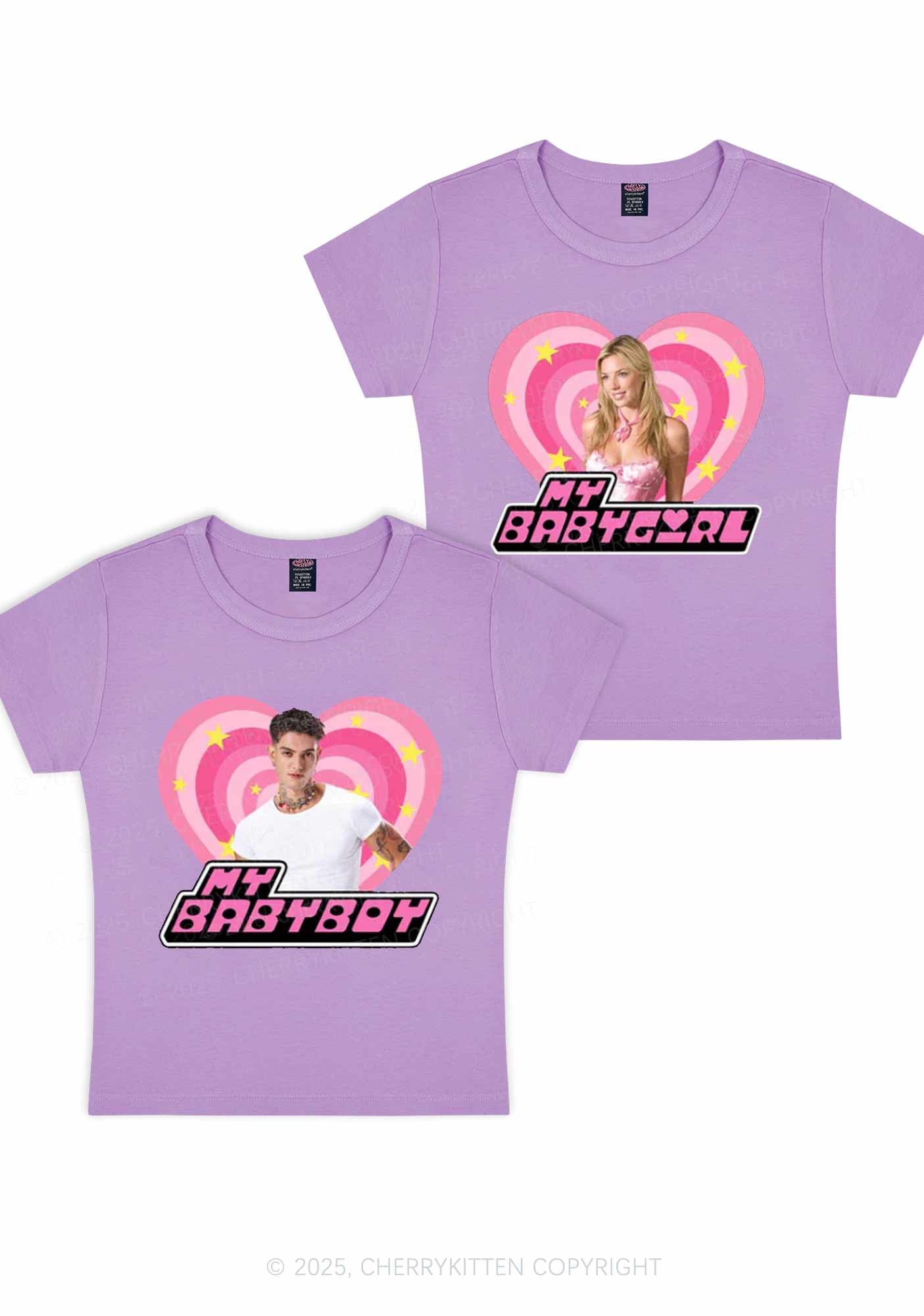 Custom Photo My Baby Y2K Valentine's Day Baby Tee Cherrykitten