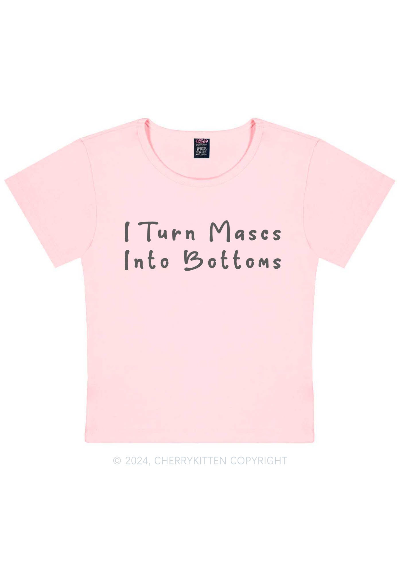Turn Mascs Into Bottoms Y2K Baby Tee Cherrykitten