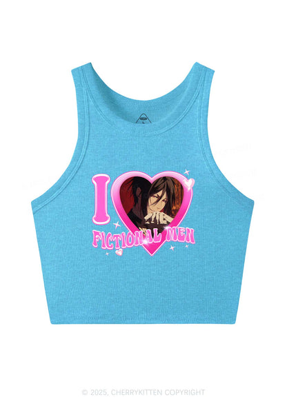Custom I Love Fictional Men Y2K Crop Tank Top Cherrykitten