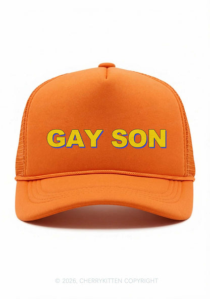 Gay Son Pride Y2K Trucker Hat Cherrykitten