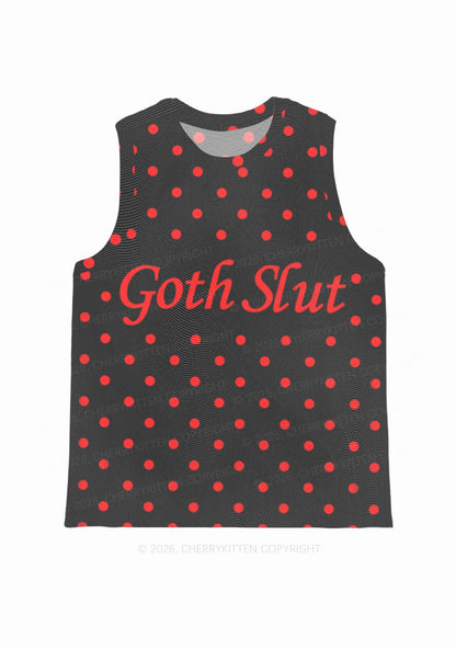 Goth Slxt Y2K Mesh Muscle Tank Cherrykitten