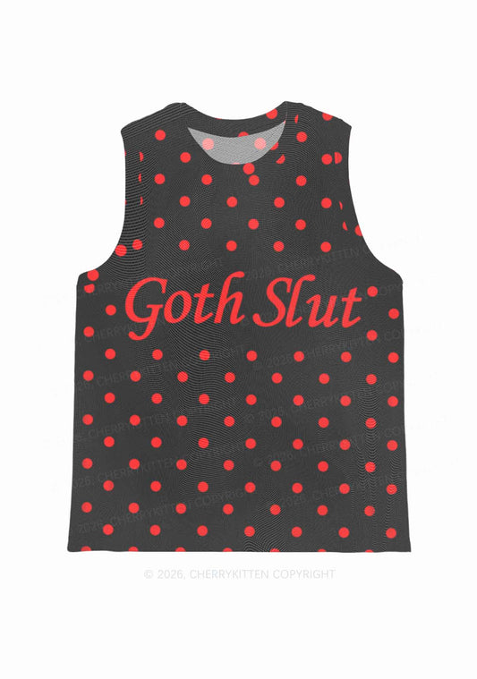 Goth Slxt Y2K Mesh Muscle Tank Cherrykitten