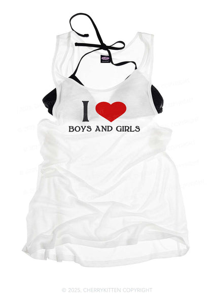 I Love Boys and Girls Pride Y2K Sheer Boyfriend Tank Cherrykitten