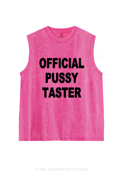 Official Puxxy Taster Y2K Washed Muscle Tank Cherrykitten