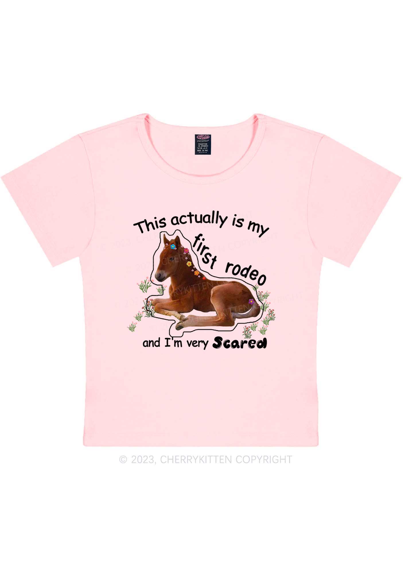 My First Rodeo Y2K Baby Tee Cherrykitten