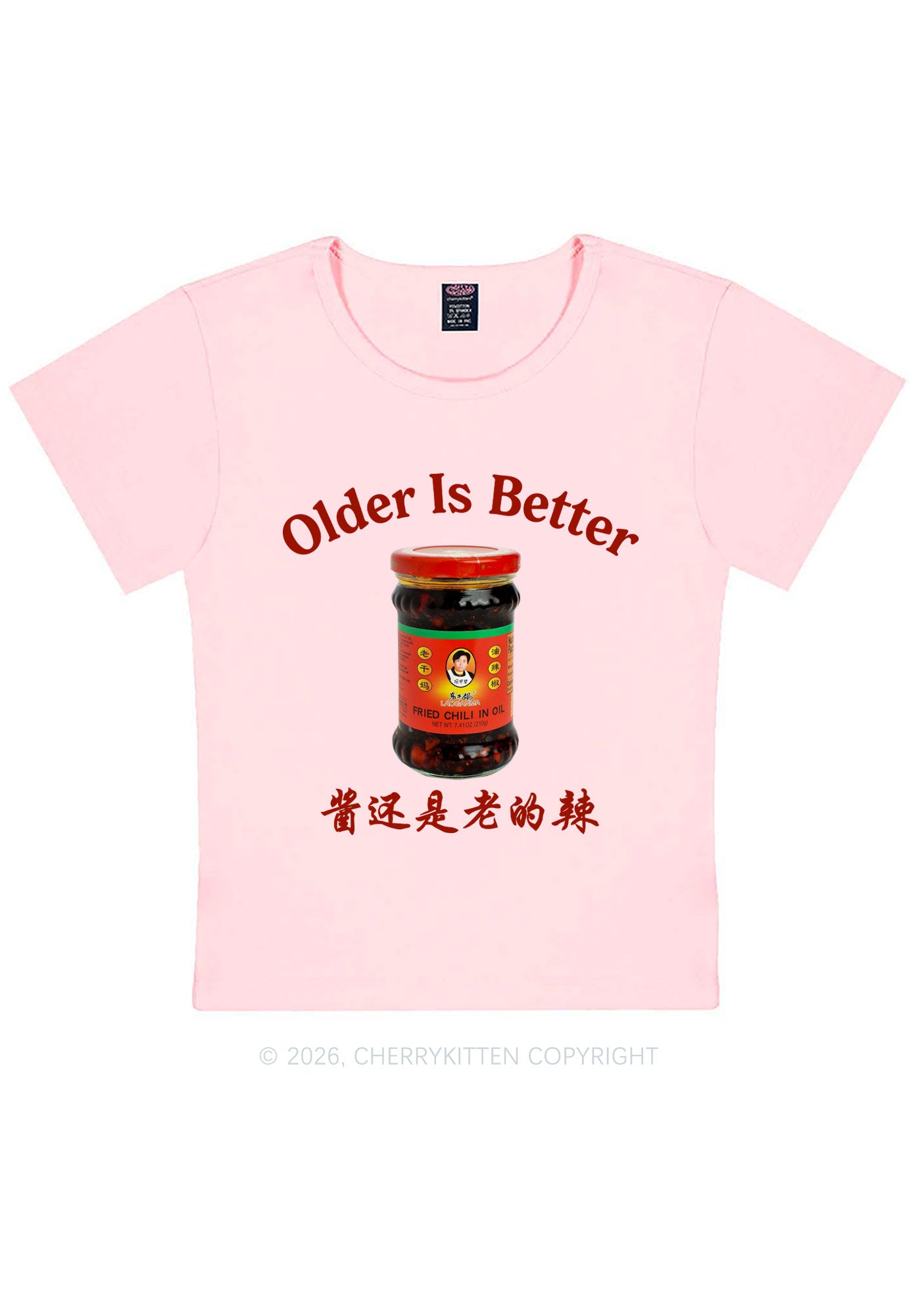 Older Is Better Y2K Baby Tee Cherrykitten