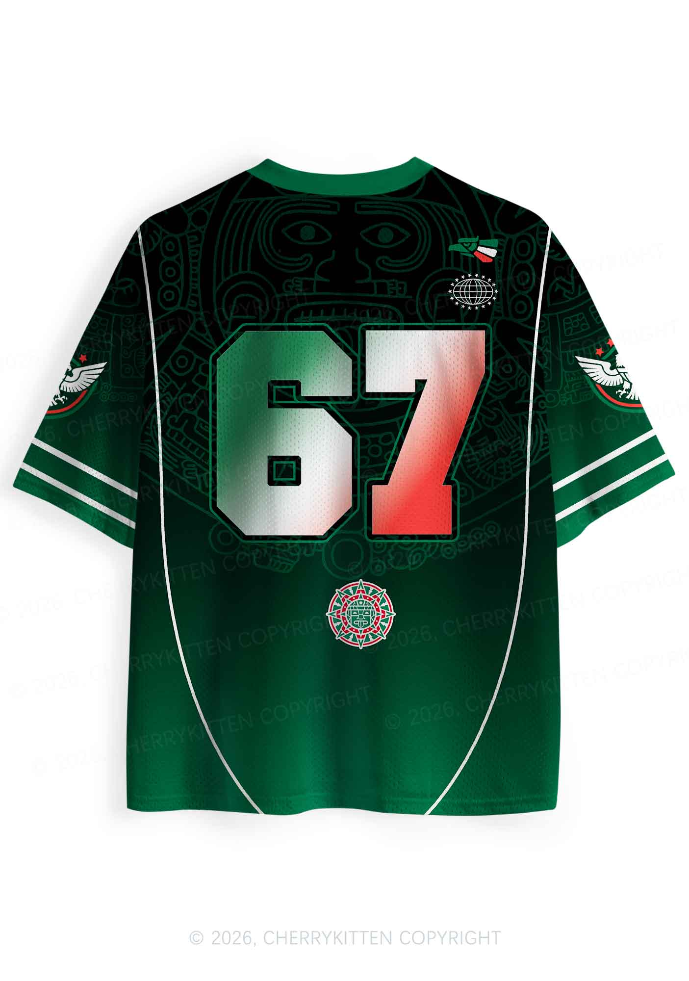 Custom Mexican Heritage Tribal Y2K Sport Jersey Shirts Cherrykitten