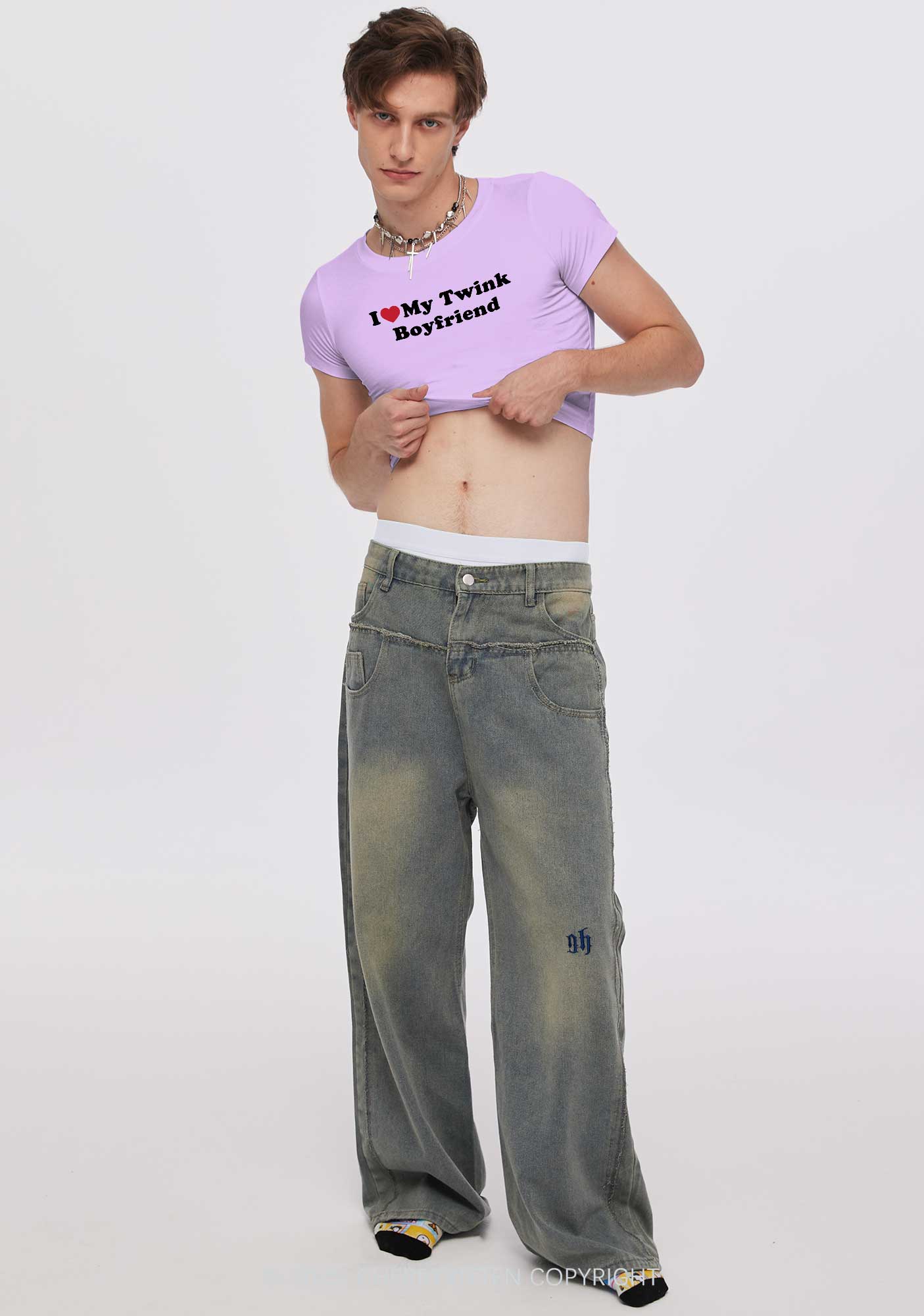 I Love My Twink BF Pride Y2K Baby Tee Cherrykitten