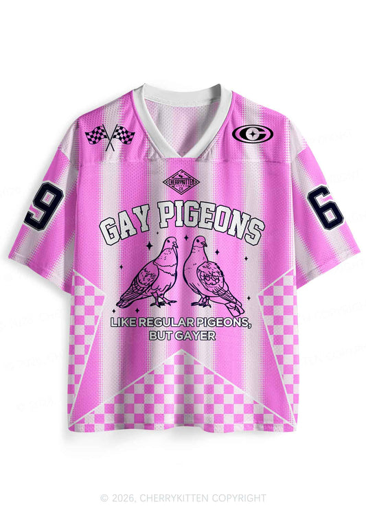 Gay Pigeons Pride Y2K Sport Jersey Shirts Cherrykitten
