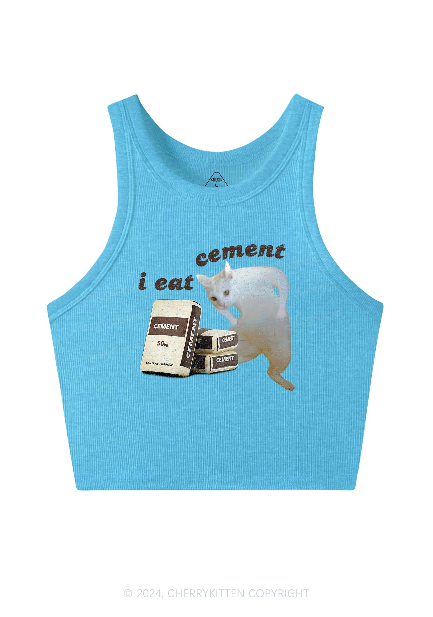 I Eat Cement Y2K Crop Tank Top Cherrykitten