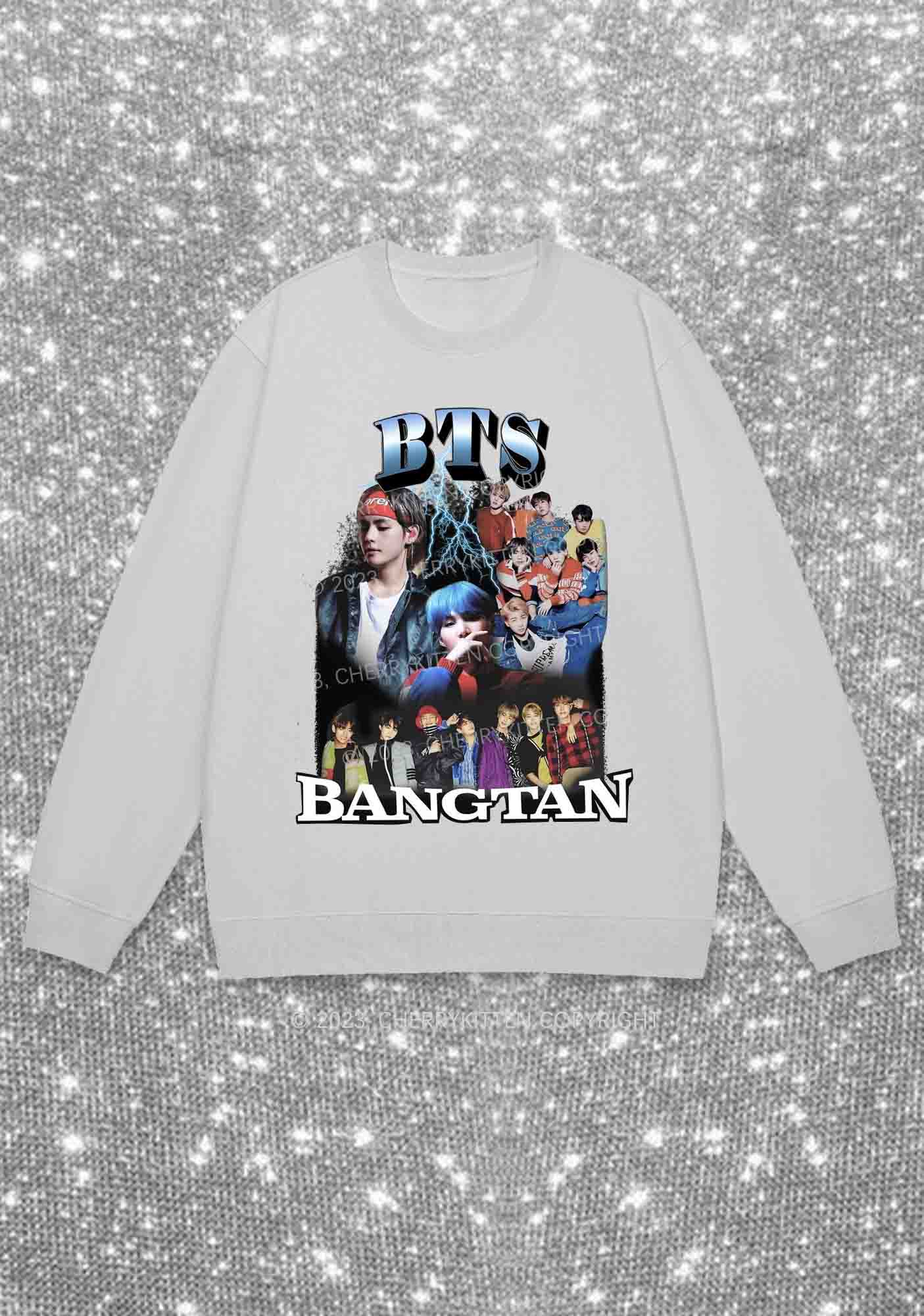 Lightning Bangtan Kpop Y2K Sweatshirt Cherrykitten
