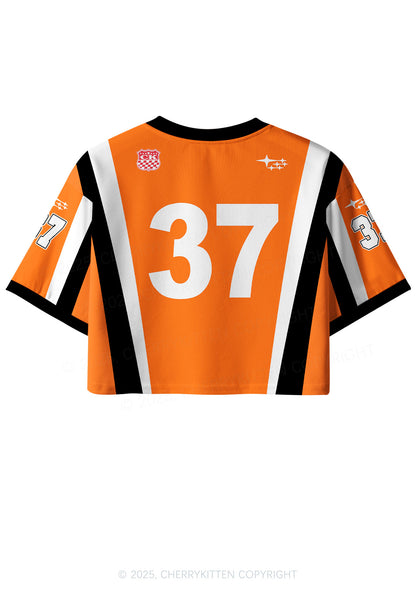 Custom Orange He Him Hole Pride Y2K Crop Sport Jersey Shirts Cherrykitten