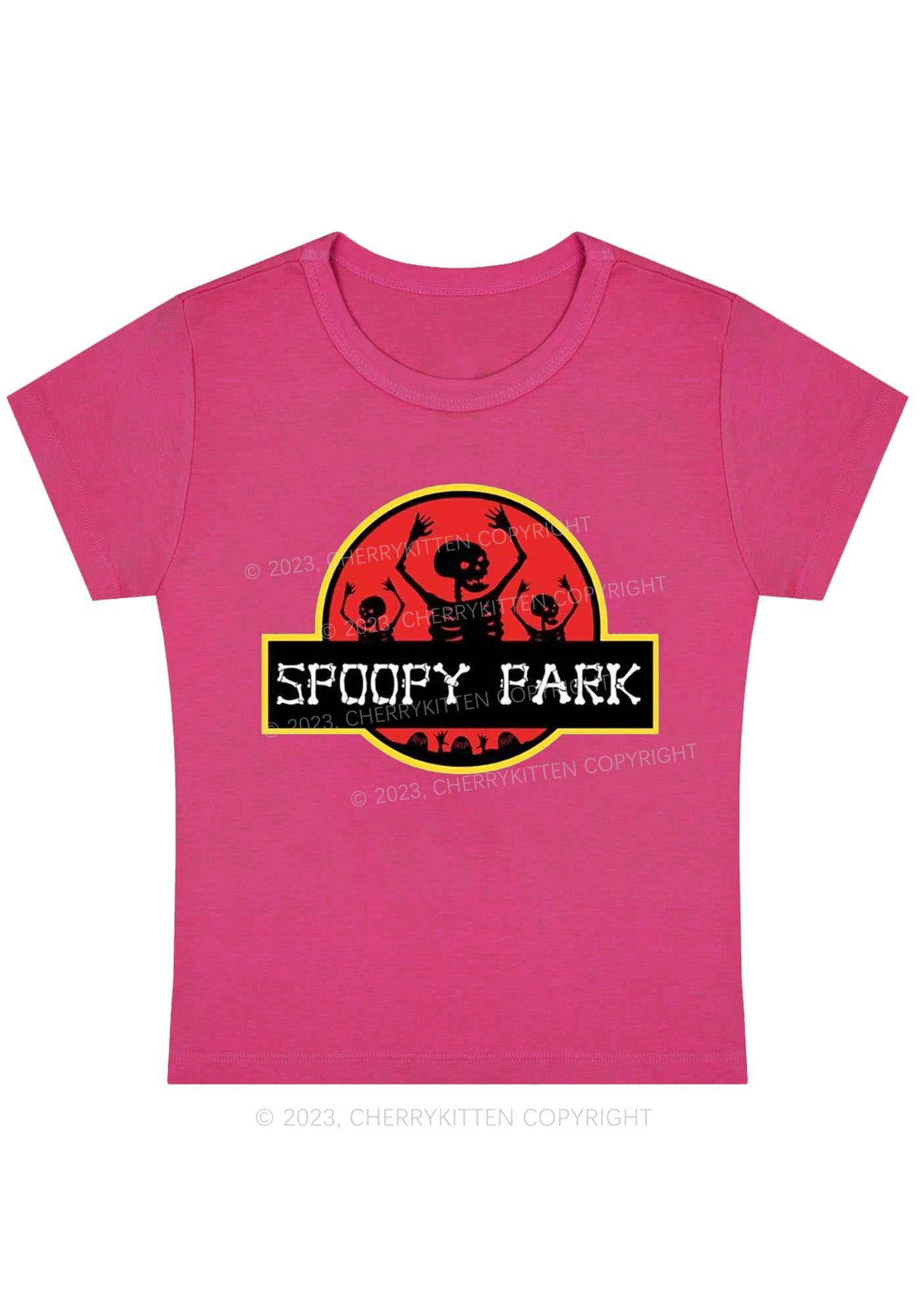 Spoopy Park Halloween Baby Tee Cherrykitten