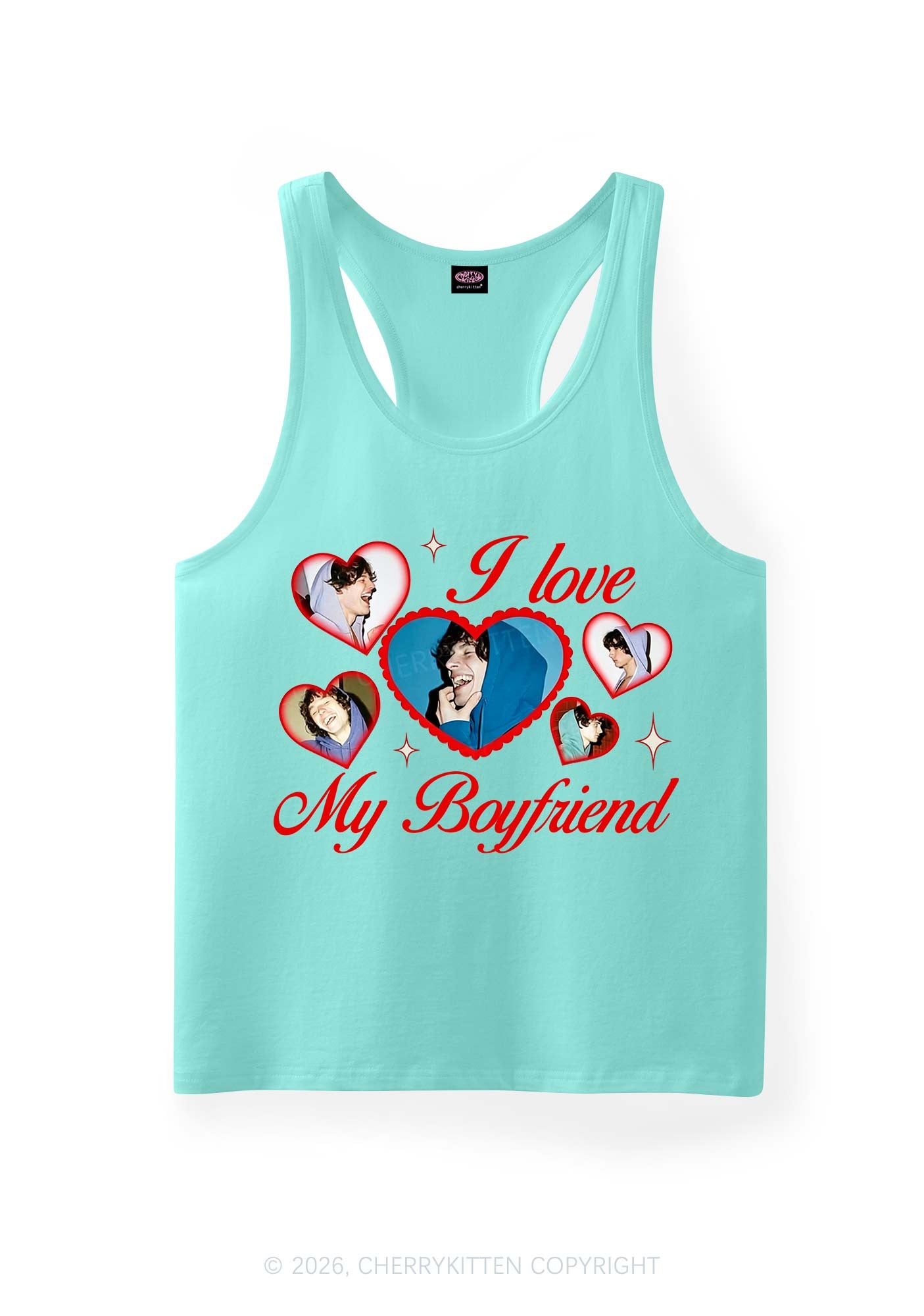 Custom Boyfriend Photos Y2K Men Racerback Tank Top Cherrykitten