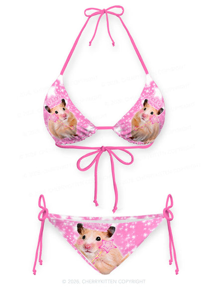 Rat Princess Y2K Print Bikini Set Cherrykitten