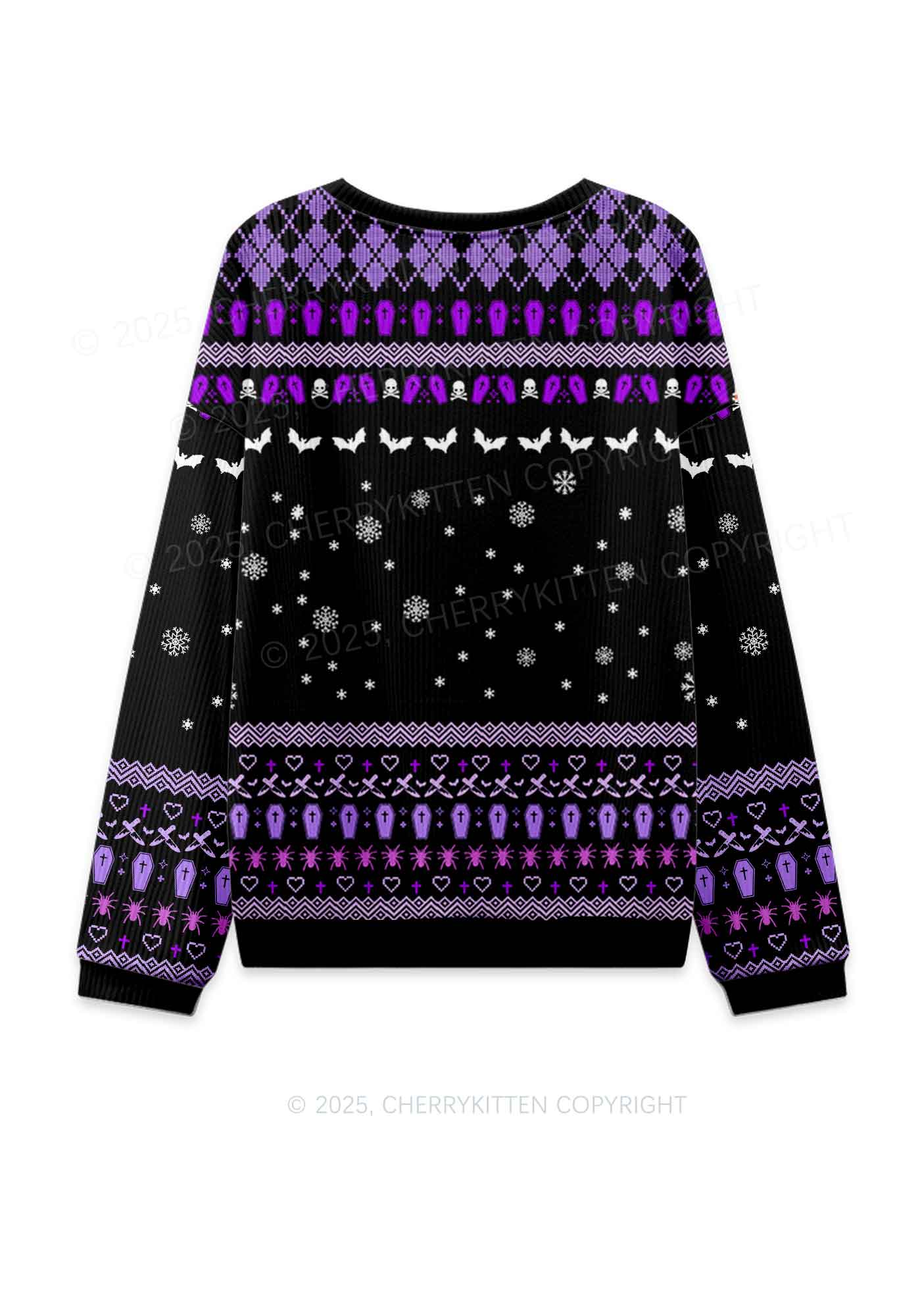 Halloween Horror Film Club Y2K Christmas Knit Sweatshirt Cherrykitten