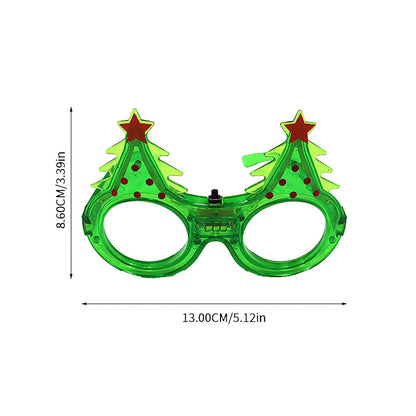 Creative Y2K Christmas Tree Glowing Glasses