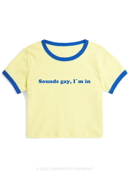 Sounds Gay Pride Y2K Ringer Tee Cherrykitten