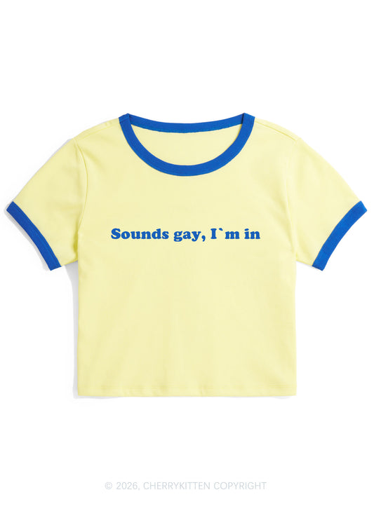 Sounds Gay Pride Y2K Ringer Tee Cherrykitten