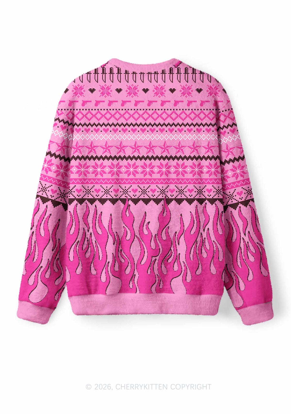 Cunting Season Y2K Christmas Knit Sweatshirt Cherrykitten