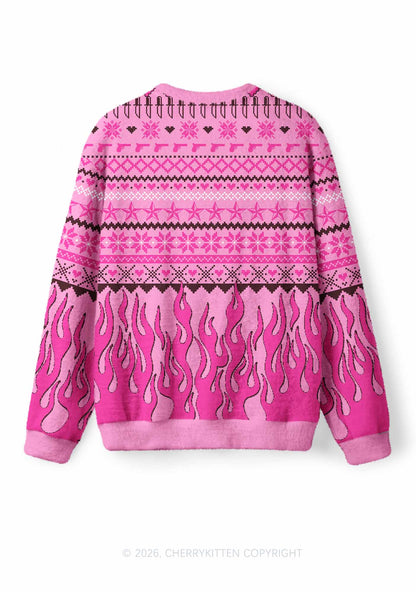Cunting Season Y2K Christmas Knit Sweatshirt Cherrykitten