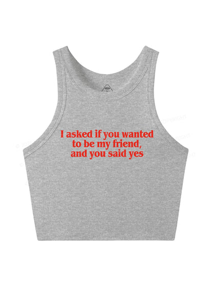 Be My Friend Y2K Crop Tank Top Cherrykitten