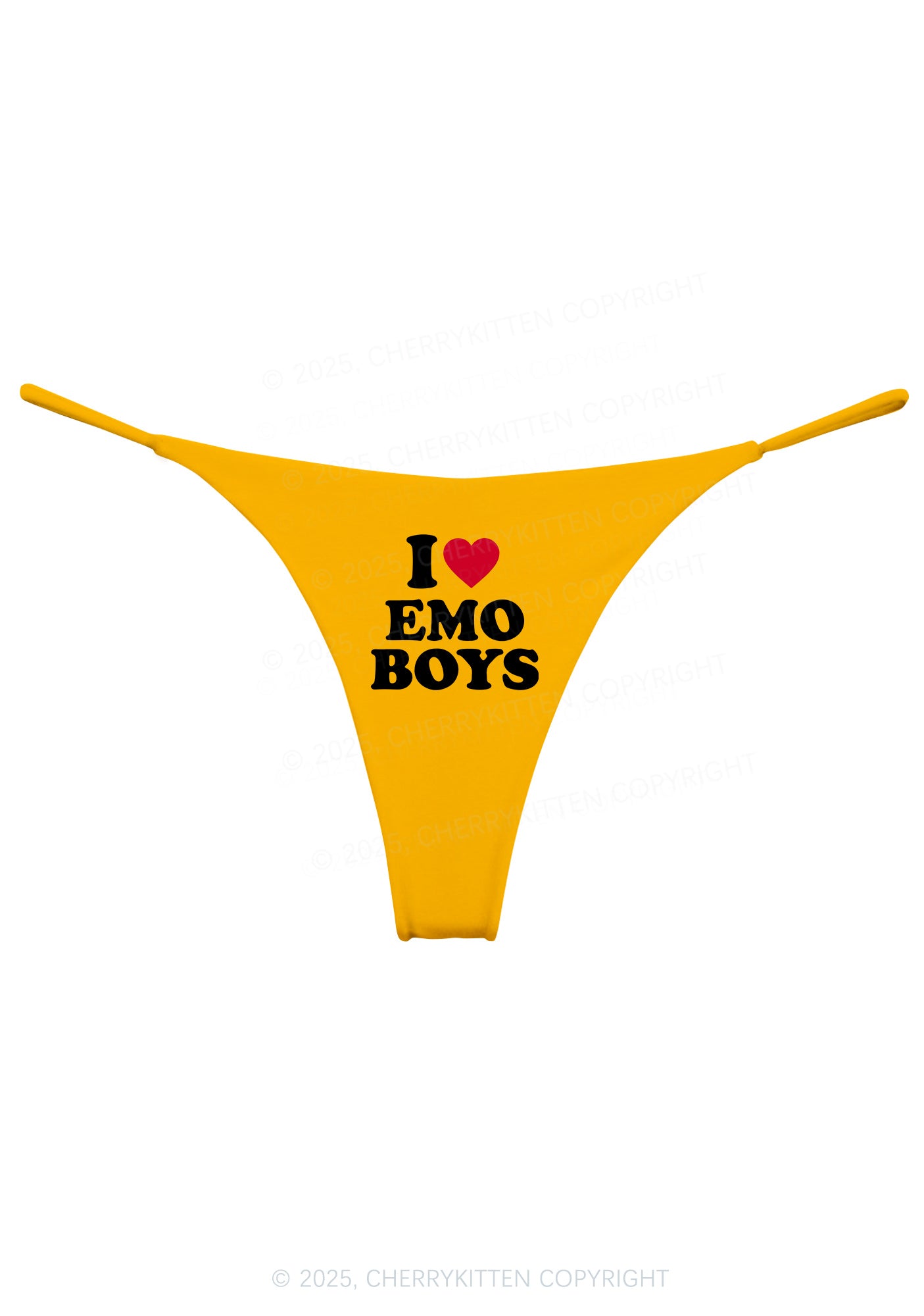 I Love Emo Boys Y2K Bikini String Thong Cherrykitten