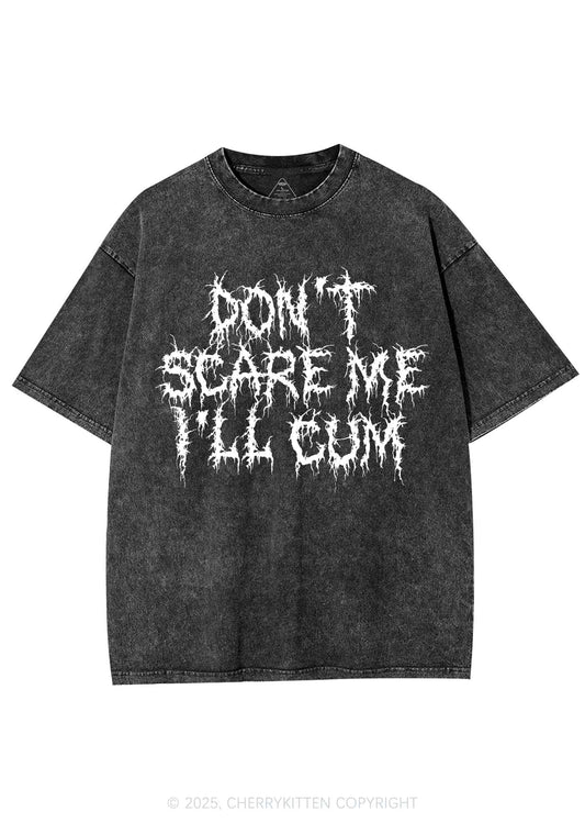 Halloween Dont Scare Me Cum Y2K Shirts Washed Tee Cherrykitten