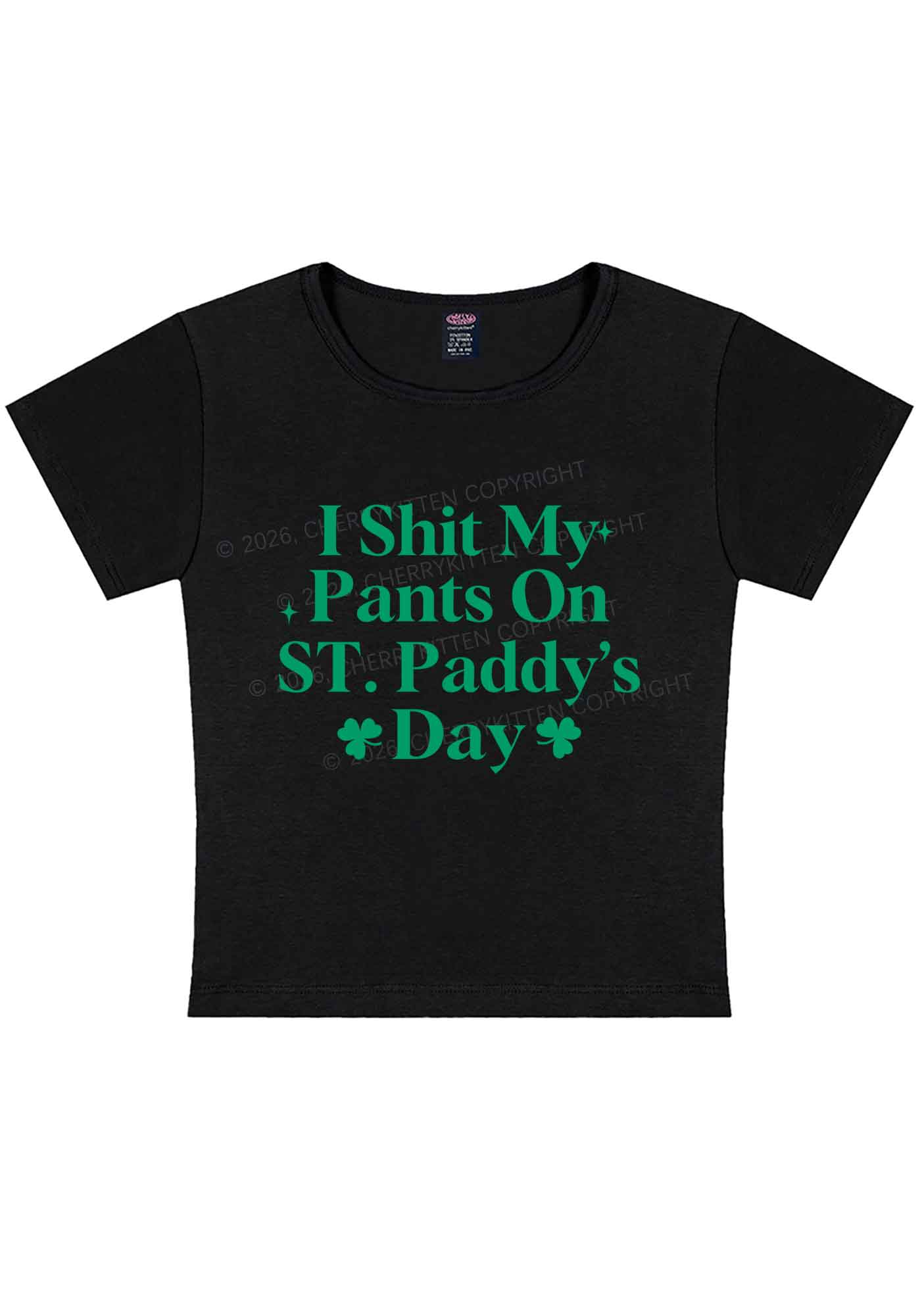 I Shxt My Pants St Patricks Y2K Baby Tee Cherrykitten
