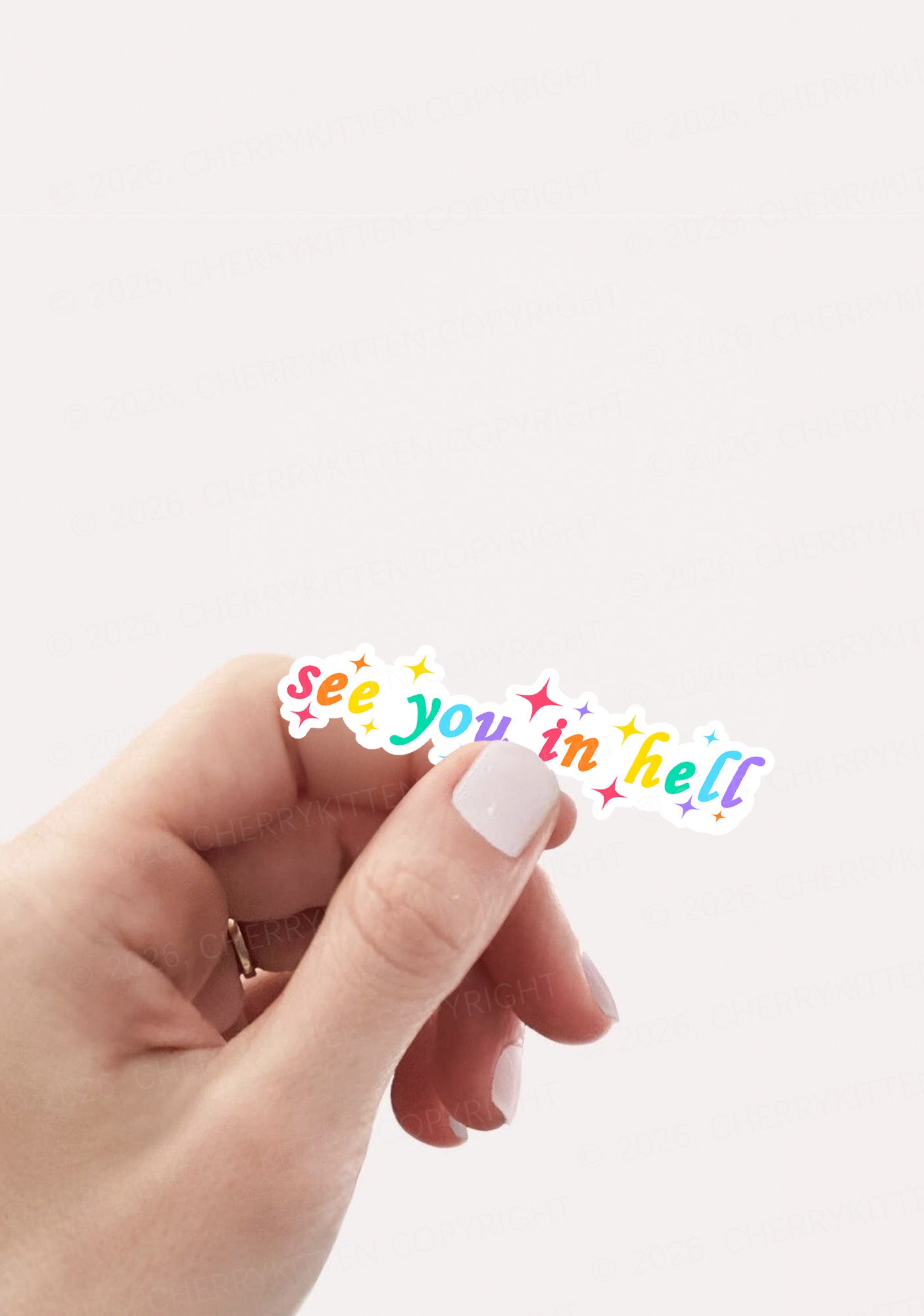 See You In Hell Pride 1pc Y2K Sticker Cherrykitten