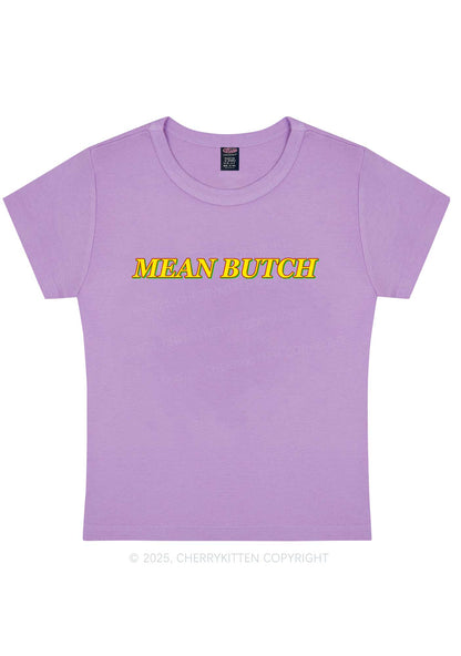 Mean Butch Pride Y2K Baby Tee Cherrykitten