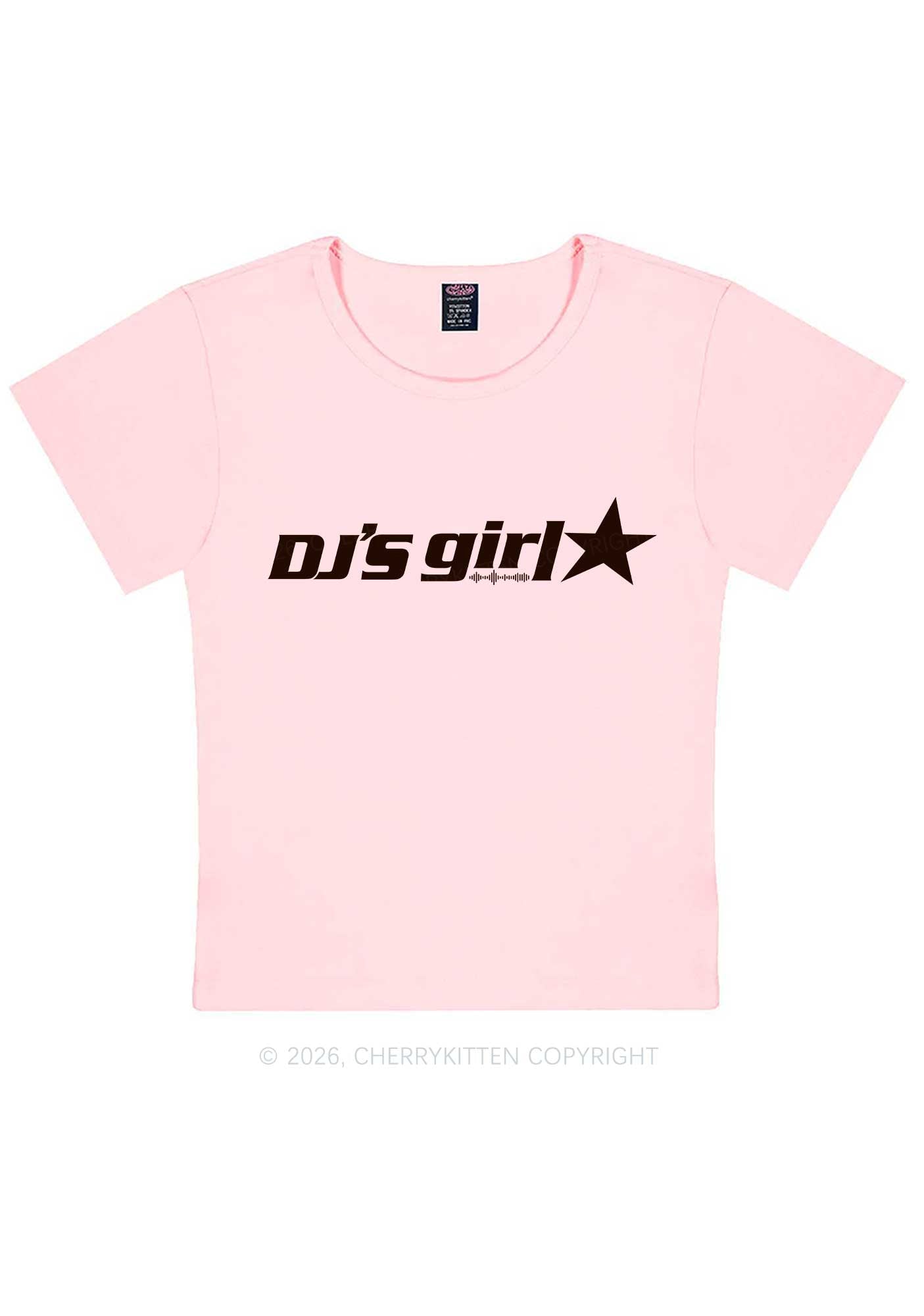 DJs Girl Y2K Baby Tee Cherrykitten