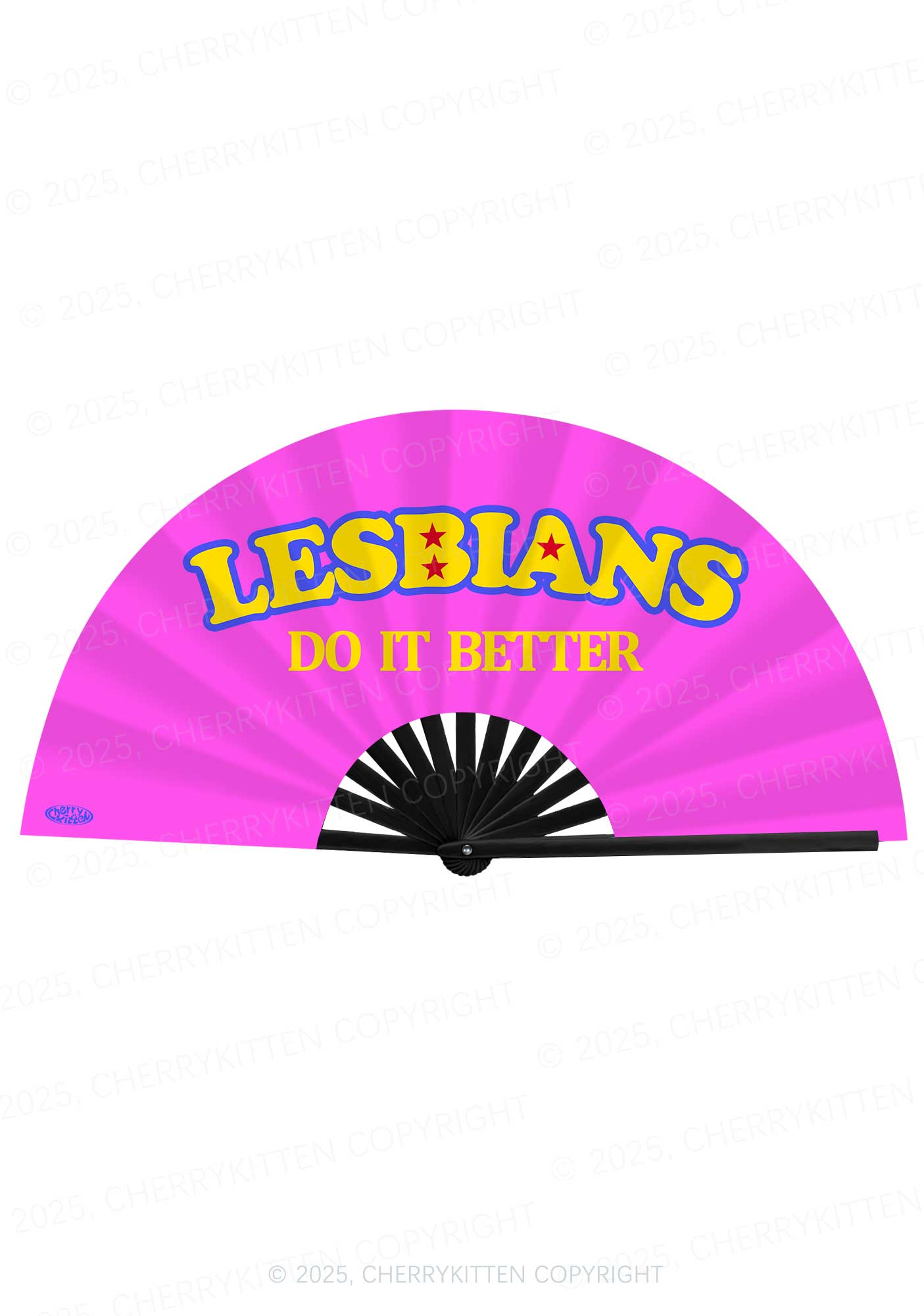 Lesbians Do It Better Pride Y2K Rave Hand Fan Cherrykitten