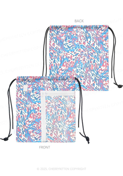 Trans Leopard Pride Y2K Drawstring Itabag Backpack Cherrykitten