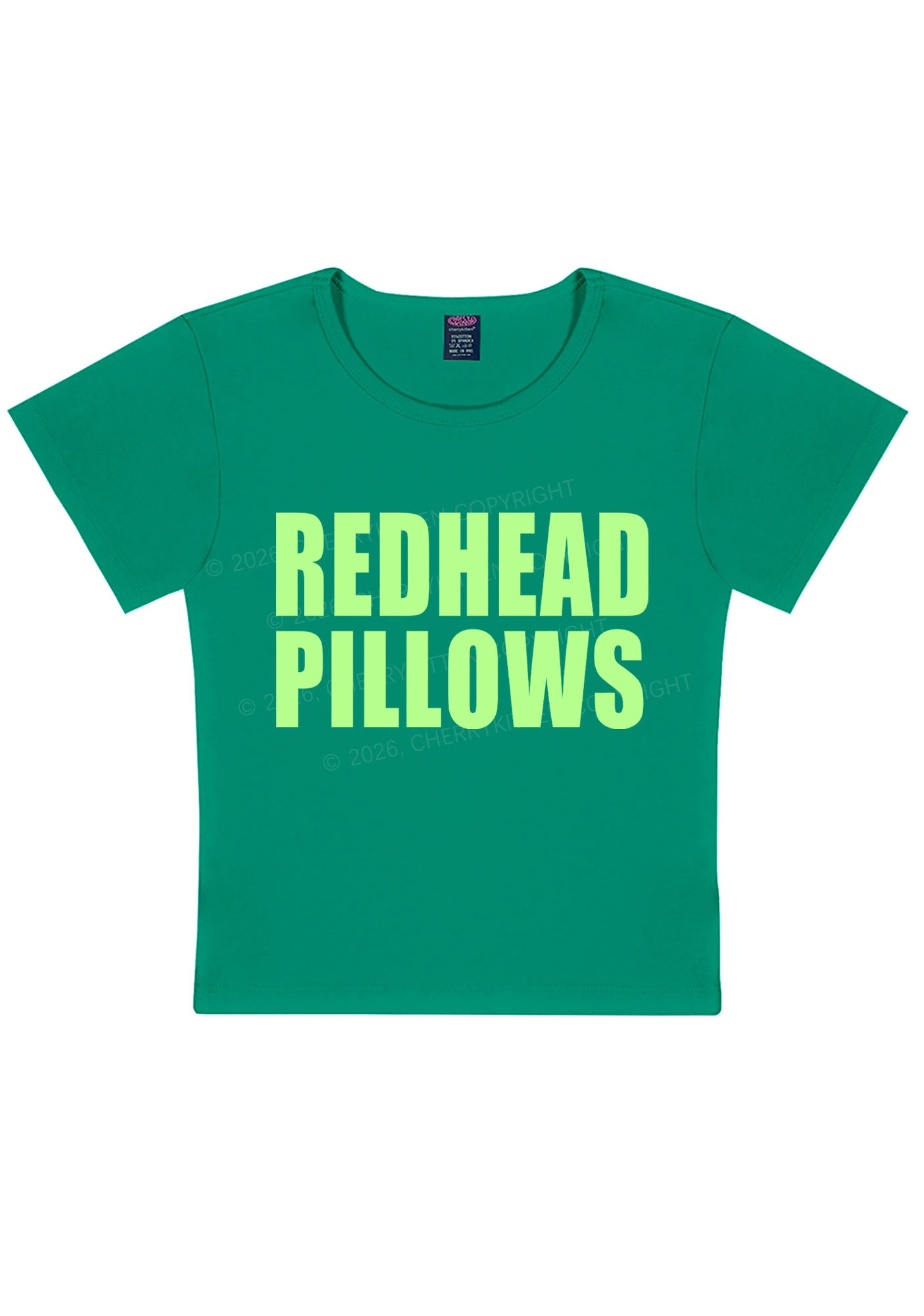 Redhead Pillows St Patricks Y2K Baby Tee Cherrykitten