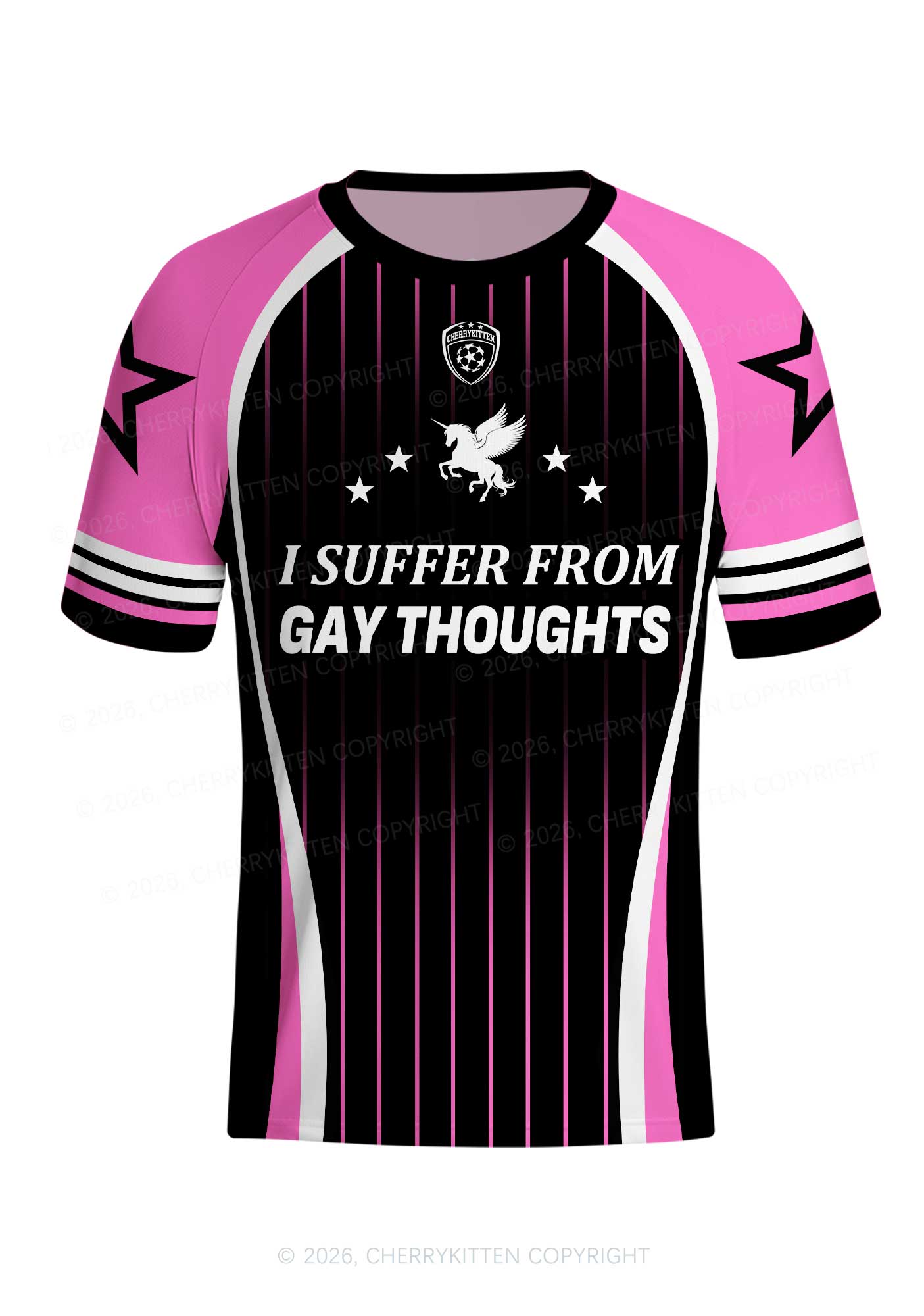 I Suffer From Gay Thoughts Unicorn Pride Y2K Football Jersey Shirts Cherrykitten