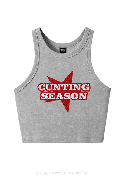 Glitter Cxxting Season Y2K Crop Tank Top Cherrykitten