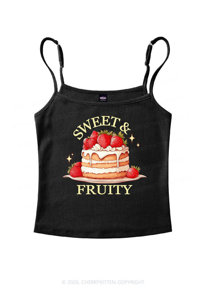 Sweet And Fruity Cake Pride Y2K Spaghetti Strap Cami Cherrykitten
